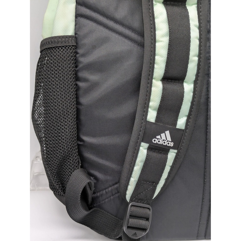 adidas Light Green Black Backpack Book Bag Laptop School Travel 20x15x6 - Picture 12 of 15